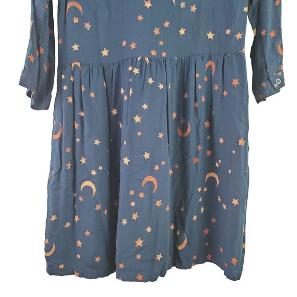 Sugarhill Brighton Mystic Nights Babydoll Shirt Dress Sz 8 - Picture 9 of 12